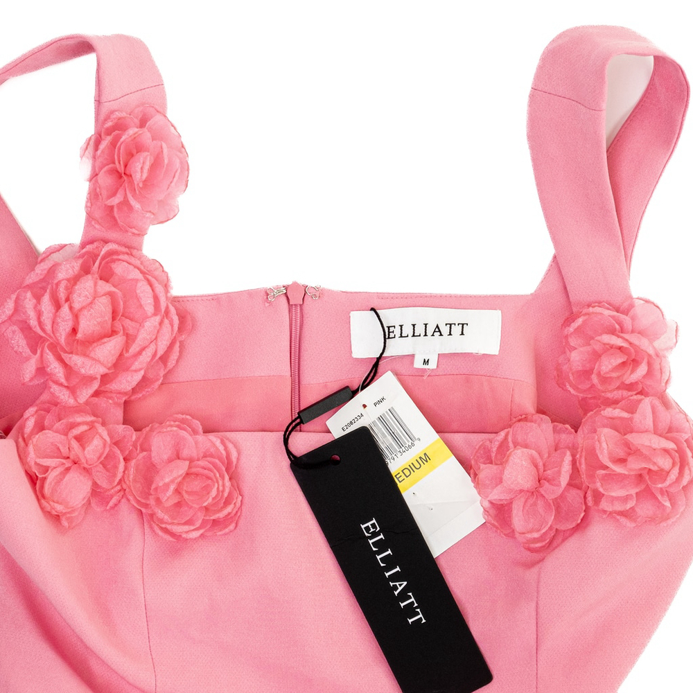 NWT Elliatt Trompe 3D Flower Detail Mini Dress Pink $200 - Size M - Picture 12 of 13